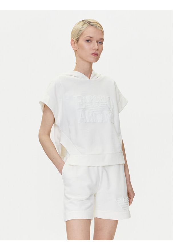 Emporio Armani Bluza EW000775 AF12186 U1131 Biały Loose Fit. Kolor: biały. Materiał: bawełna
