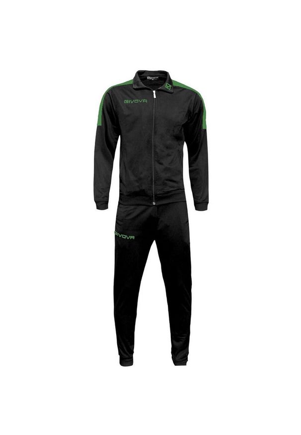 Givova - Dres Męski Tuta Revolution. Kolor: zielony, czarny, wielokolorowy. Materiał: dresówka