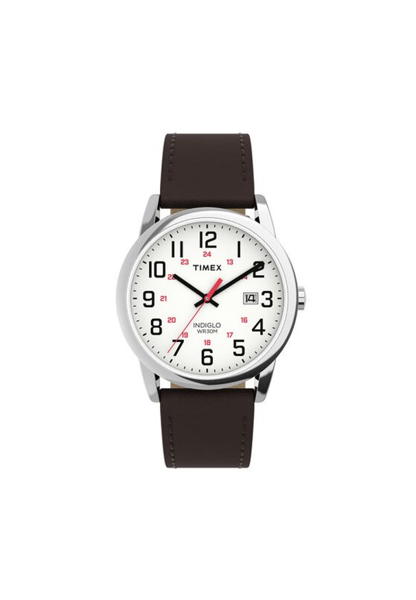 Timex Zegarek Easy Reader Classic TW2Y12600 Brązowy. Kolor: brązowy