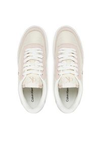 Calvin Klein Jeans Sneakersy Classic Cupsole Mix In YW0YW01767 Biały. Kolor: biały. Materiał: zamsz, skóra #4