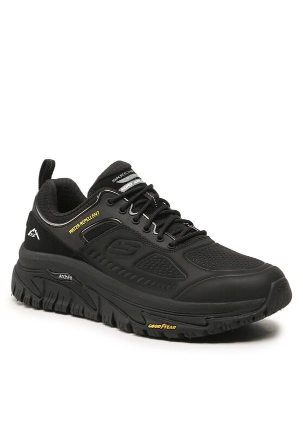 skechers - Skechers Półbuty Recon 237333/BBK Czarny. Kolor: czarny. Materiał: skóra