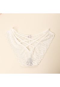 Intica - Brazyliany koronkowe z elastycznymi paskami na co dzień i specjalne okazje Razan. Kolor: biały. Materiał: koronka. Wzór: koronka