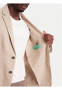 United Colors of Benetton - United Colors Of Benetton Marynarka 23B3UW014 Beżowy Regular Fit. Kolor: beżowy. Materiał: bawełna #6