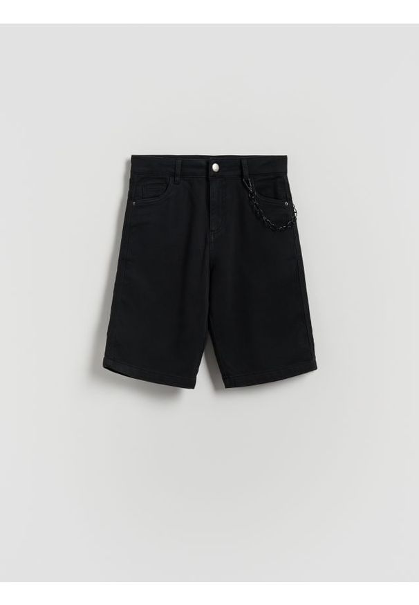 Reserved - Bawełniane szorty - czarny. Kolor: czarny. Materiał: bawełna