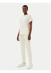 Champion T-Shirt 117650 Écru Slim Fit. Materiał: bawełna