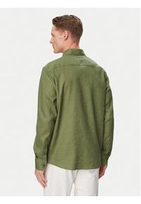 Karl Lagerfeld - KARL LAGERFELD Koszula 605084 562791 Zielony Regular Fit. Typ kołnierza: dekolt w karo. Kolor: zielony. Materiał: len #4