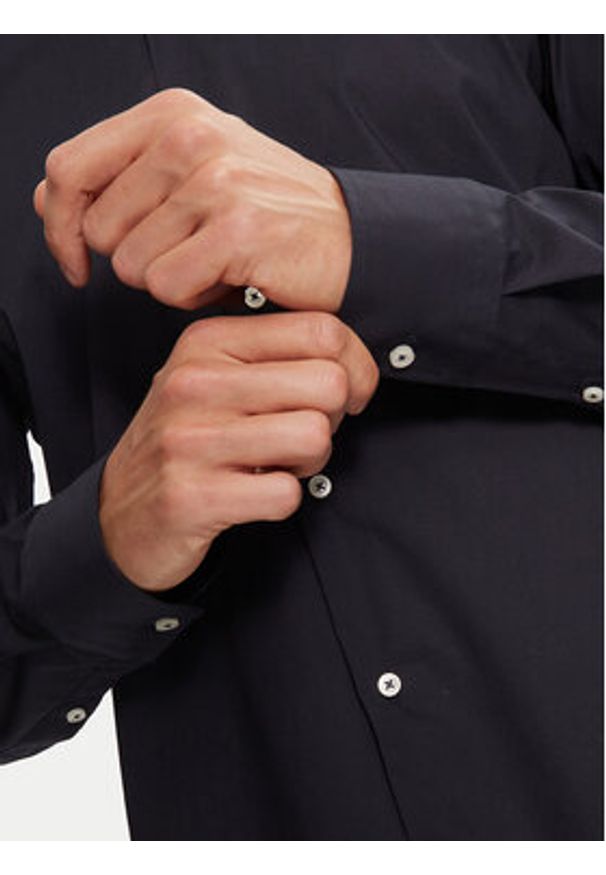 BOSS - Boss Koszula 50527198 Granatowy Slim Fit. Kolor: niebieski. Materiał: bawełna