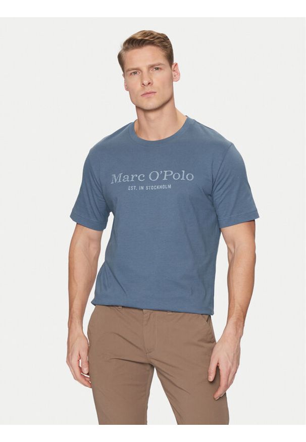 Marc O'Polo T-Shirt 520 2012 51052 Niebieski Regular Fit. Typ kołnierza: polo. Kolor: niebieski. Materiał: bawełna