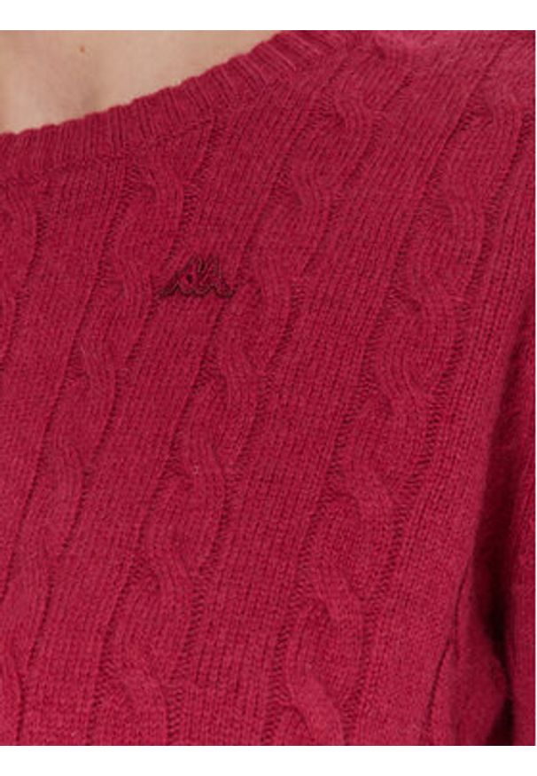Kappa Sweter 65116CW Różowy Regular Fit. Kolor: różowy. Materiał: wełna
