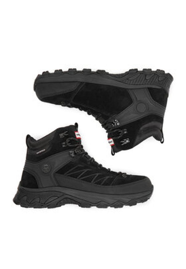 Hunter Trekkingi CEO-H8-352 Czarny. Kolor: czarny. Materiał: zamsz, skóra. Sport: turystyka piesza