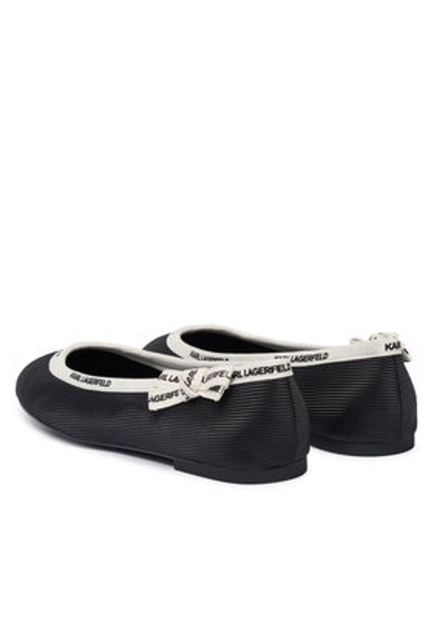 Karl Lagerfeld - KARL LAGERFELD Baleriny Karo KL40129 Czarny. Kolor: czarny. Materiał: skóra