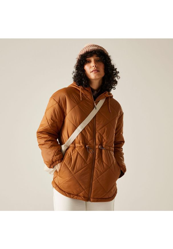 Regatta - Kurtka damska przejściowa ocieplana Ivey. Kolor: brązowy, beżowy, wielokolorowy. Materiał: puch, syntetyk. Sport: turystyka piesza