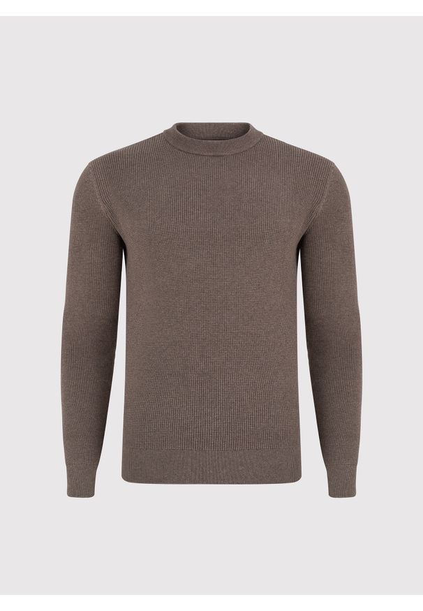 Pako Lorente - PAKO LORENTE – Męski sweter w kolorze brązowym. Kolor: brązowy. Materiał: bawełna, nylon. Sezon: jesień