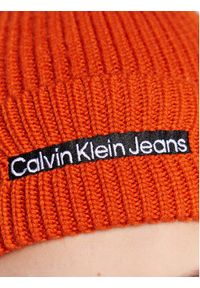 Calvin Klein Jeans Czapka Institutional K50K509895 Pomarańczowy. Kolor: pomarańczowy. Materiał: akryl, materiał
