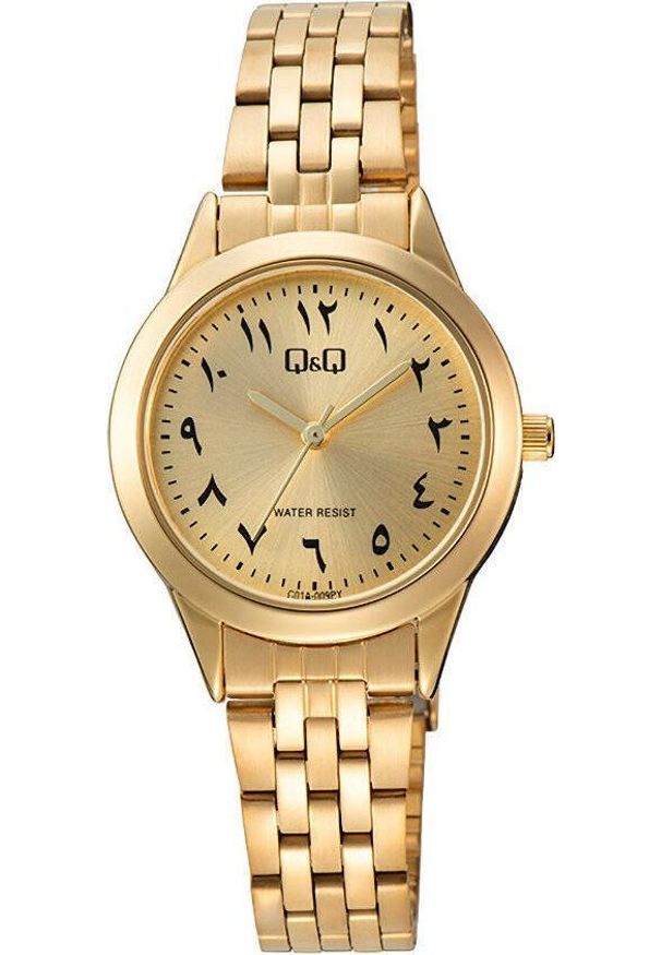 Zegarek Q&Q Zegarek C01A-009P Damski Klasyczny Złoty 30M. Kolor: złoty. Styl: klasyczny