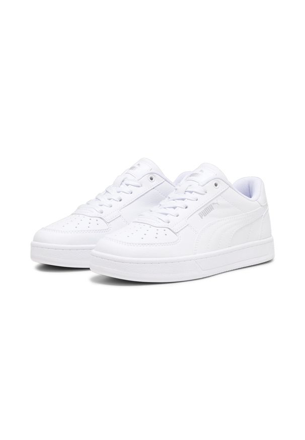 Puma - Młodzieżowe sneakersy PUMA Caven 2.0 PUMA White Silver Black Metallic. Kolor: szary, biały, wielokolorowy. Materiał: guma, syntetyk, tkanina, materiał. Sezon: lato. Sport: turystyka piesza