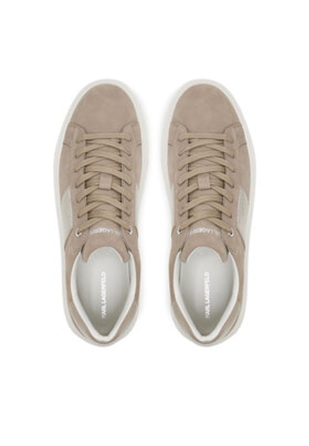 Karl Lagerfeld - KARL LAGERFELD Sneakersy KL52218 Beżowy. Kolor: beżowy. Materiał: nubuk, skóra
