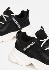 Born2be - Czarne Sneakersy Rafat. Kolor: czarny. Materiał: materiał. Szerokość cholewki: normalna