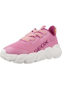Geox - Buty GEOX J FLEXYPER FAST GIRL Rose. Kolor: różowy. Materiał: tkanina, syntetyk. Sport: turystyka piesza #1