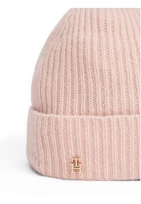 TOMMY HILFIGER - Tommy Hilfiger Czapka Th Cashmere AW0AW17772 Różowy. Kolor: różowy. Materiał: kaszmir, materiał