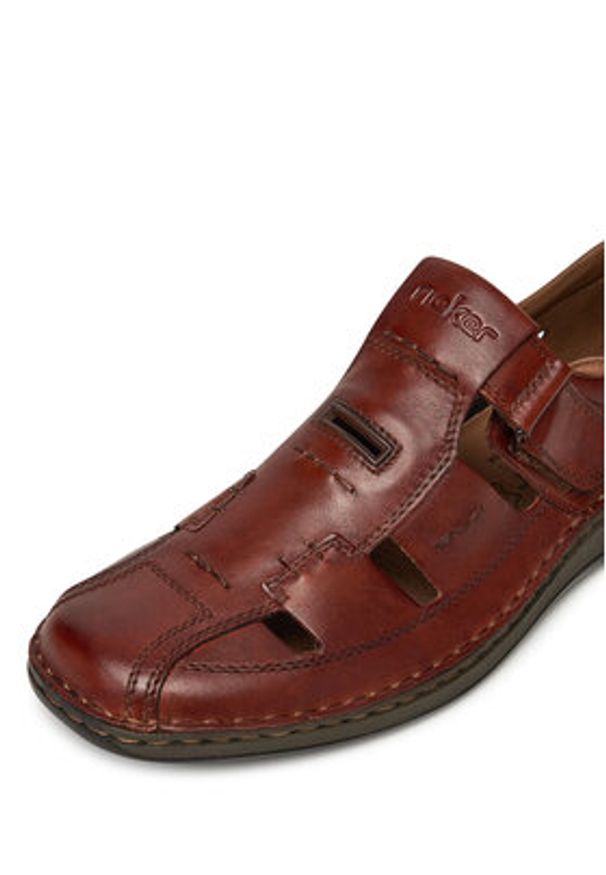 Rieker Sandały 05284-24 Brązowy. Kolor: brązowy. Materiał: skóra