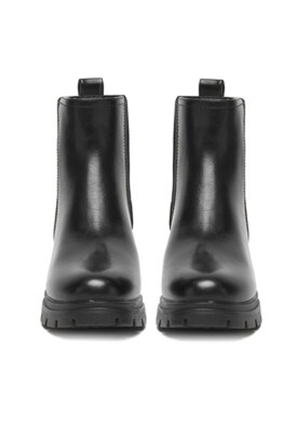 Jenny - JENNY Botki CEO-24F597-1 Czarny. Kolor: czarny. Materiał: materiał