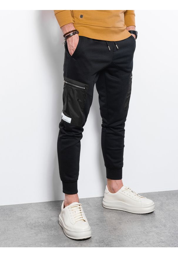 Czarne spodnie Ombre Clothing