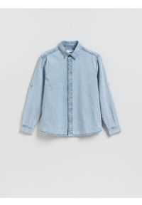 Reserved - Jeansowa koszula regular fit - niebieski. Kolor: niebieski. Materiał: jeans #1