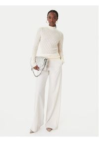 Patrizia Pepe Sweter 8K0368/K307-W409 Beżowy Regular Fit. Kolor: beżowy. Materiał: syntetyk #4