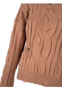 Pinko Sweter "Dai Dai" | 1G18K3 A05Z | Kobieta | Beżowy. Okazja: na co dzień. Kolor: beżowy. Materiał: poliamid, wiskoza, poliester. Wzór: aplikacja. Sezon: lato. Styl: wizytowy, elegancki, casual #3
