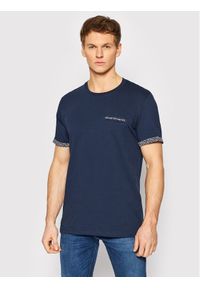 Jack&Jones PREMIUM T-Shirt Lyon 12205365 Granatowy Regular Fit. Kolor: niebieski. Materiał: bawełna #1