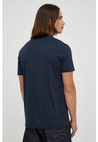 Bruuns Bazaar t-shirt bawełniany kolor granatowy gładki. Kolor: niebieski. Materiał: bawełna. Wzór: gładki #4