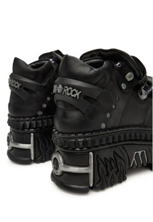 NEW ROCK Sneakersy M-WALL106-S30 Czarny. Kolor: czarny. Materiał: skóra