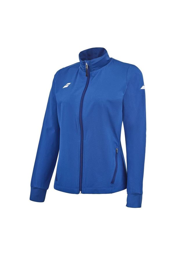 Bluza dresowa damska Babolat Play Jacket do tenisa. Kolor: niebieski. Materiał: dresówka. Sport: tenis