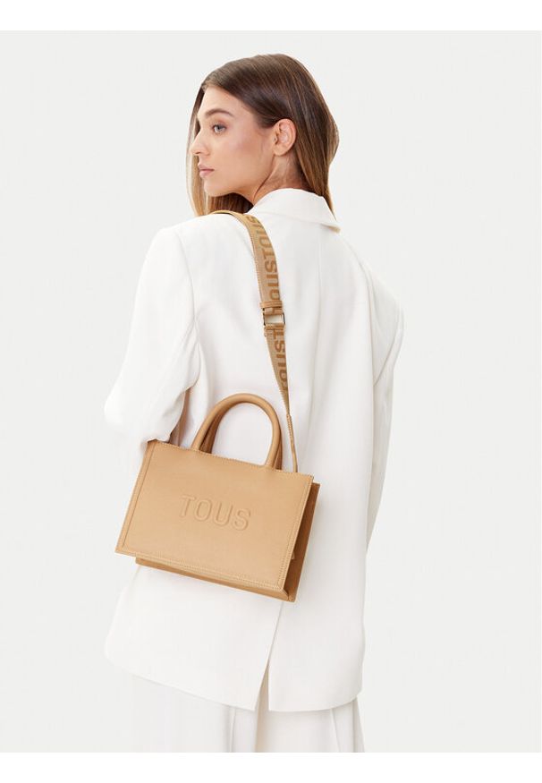 Tous - TOUS Torebka Brenda 2002192144 Beżowy. Kolor: beżowy. Materiał: skórzane