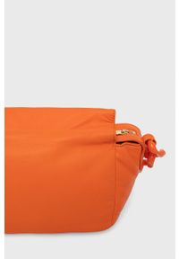 Patrizia Pepe torebka skórzana kolor pomarańczowy. Kolor: pomarańczowy. Materiał: skórzane. Rodzaj torebki: na ramię #2
