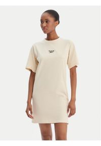 Reebok Sukienka codzienna Surya RK25502CCW Beżowy Regular Fit. Okazja: na co dzień. Kolor: beżowy. Materiał: bawełna. Typ sukienki: proste. Styl: casual #1