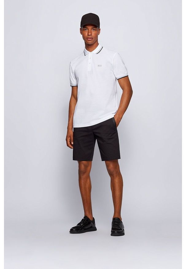 BOSS - Boss - Polo Boss Athleisure. Typ kołnierza: polo. Kolor: biały. Długość: krótkie