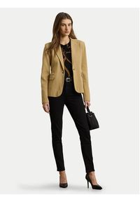 Lauren Ralph Lauren - LAUREN RALPH LAUREN Marynarka 200971364002 Beżowy Straight Fit. Kolor: beżowy. Materiał: bawełna
