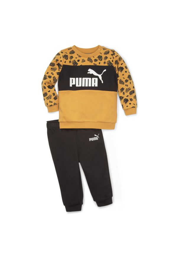 Dres Puma Essentials dziecięcy. Kolor: czarny. Materiał: dresówka