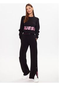 Guess Bluza V3YQ02 K7UW2 Czarny Oversize. Kolor: czarny. Materiał: wiskoza