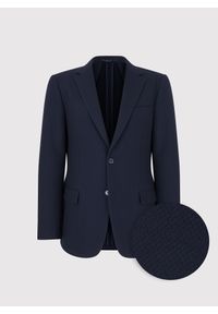 Pako Lorente - PAKO LORENTE - Granatowa marynarka męska z wełny. Kolor: niebieski. Materiał: wełna. Sezon: jesień #5