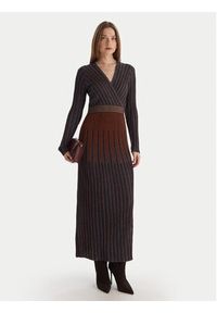 Fracomina Sukienka dzianinowa FS25WD5006K558Q7 Kolorowy Regular Fit. Materiał: syntetyk. Wzór: kolorowy #3