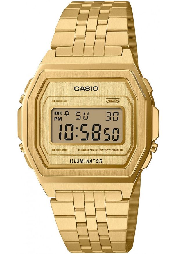 Zegarek męski Casio A1000G-9EF złoty. Kolor: złoty