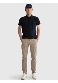 Big-Star - Koszulka męska polo granatowa Markolinos 403. Okazja: na co dzień. Typ kołnierza: polo. Kolor: niebieski. Materiał: bawełna, materiał. Styl: vintage, retro, casual