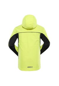 ALPINE PRO - Kurtka męska sportowa Alpine Pro Kerak softshellowa. Kolor: żółty. Materiał: softshell. Sport: kolarstwo, turystyka piesza, fitness