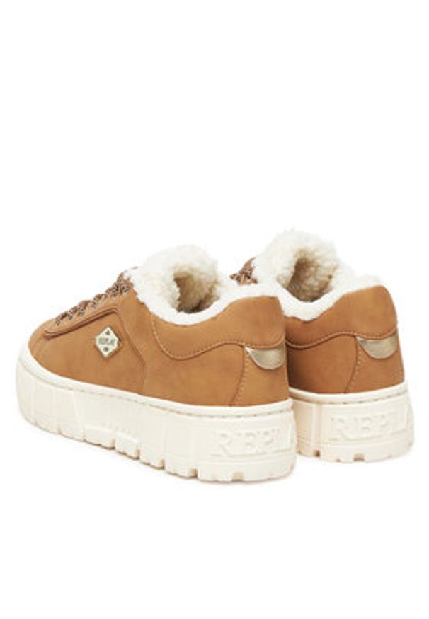 Replay - REPLAY Sneakersy GWZ7G .000.C0002S Beżowy. Kolor: beżowy. Materiał: skóra