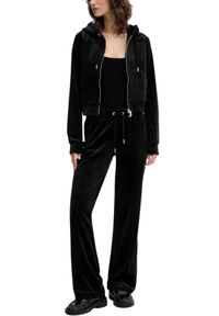 Juicy Couture - JUICY COUTURE Czarne spodnie dresowe damskie z cyrkoniami Tina Outline, Rozmiar S. Kolor: czarny. Materiał: dresówka #5
