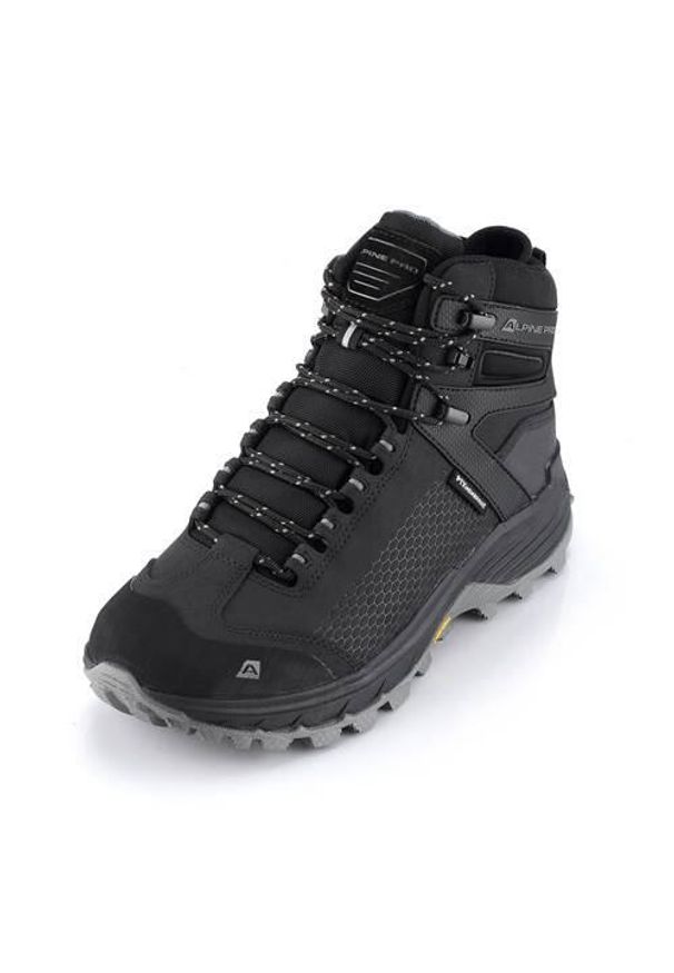 ALPINE PRO - Buty trekkingowe męskie Alpine Pro kneiffe. Zapięcie: sznurówki. Kolor: czarny. Materiał: materiał, tkanina, syntetyk. Szerokość cholewki: normalna. Sport: turystyka piesza