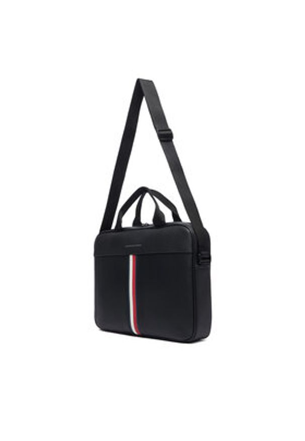 TOMMY HILFIGER - Tommy Hilfiger Torba na laptopa Th Metro Computer Bag AM0AM14517 Czarny. Kolor: czarny. Materiał: skóra